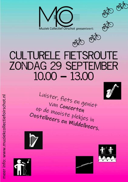 flyer culturele fietsroute De Beeren 2024