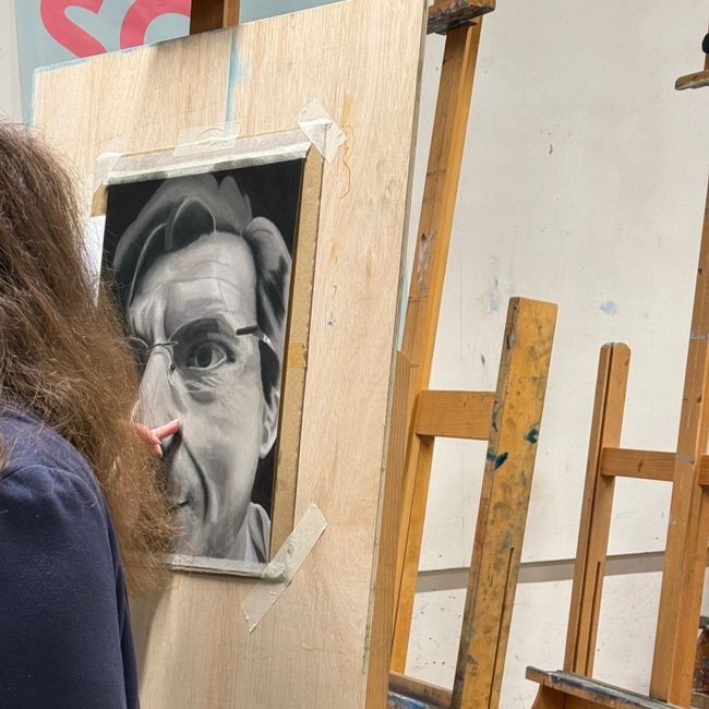 Martina Kranenburg werkend aan In your face