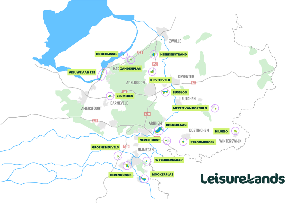 Plattegrond 16 gebieden