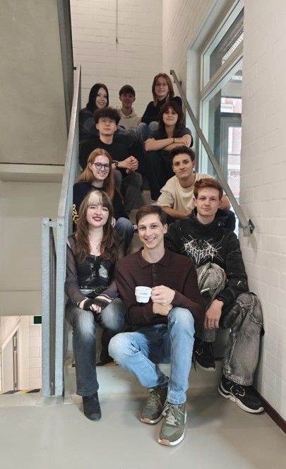 De groep studenten die een mini-game ontwikkelen over de geschiedenis van Oeteldonk 