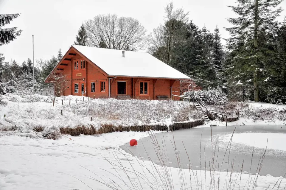 winter op het naturistenterrein Zon en Leven in Kuikseind in Middelbeers