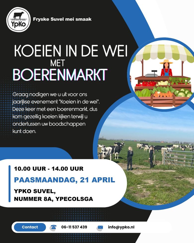 Koeien naar buiten + markt