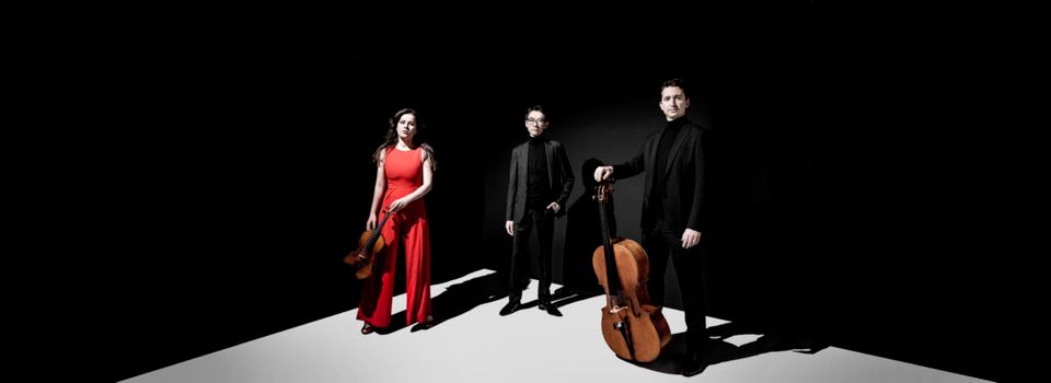 Amatis Trio met instrumenten op een rij