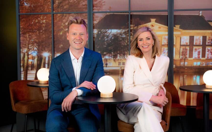 WNL. Presentatoren Sam Hagens en Welmoed Sijtsma