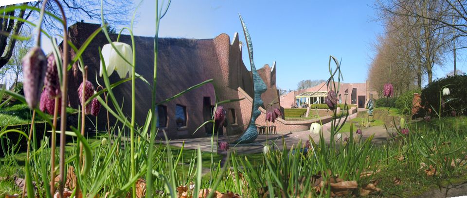 Een blik op de prachtige tuin van Museum de Buitenplaats in Eelde.