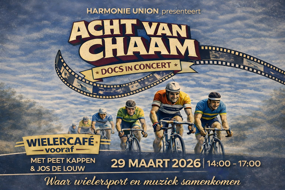 poster van acht van Chaam in concert
