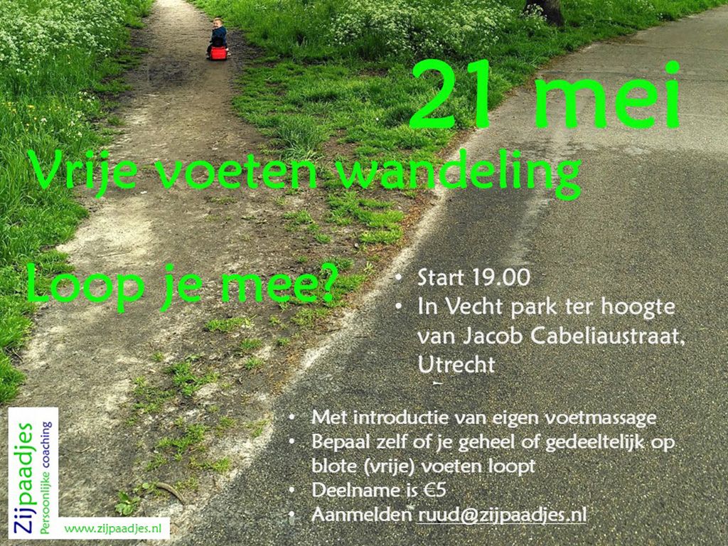 Blote voeten wandeling