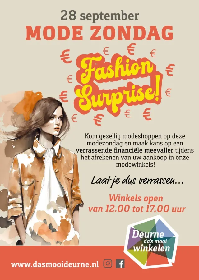 Affiche Modezondag Deurne - Fashion Surprise