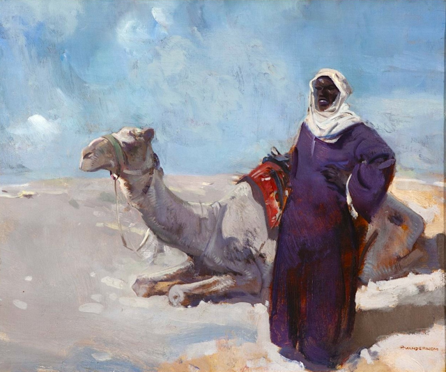 Foto van werk Piet van der Hem - Touareg met dromedaris (Daatselaar)