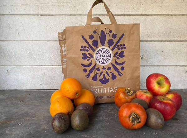 De fruittas van Tuin van Best, de stadstuinderij van Eindhoven en omgeving.