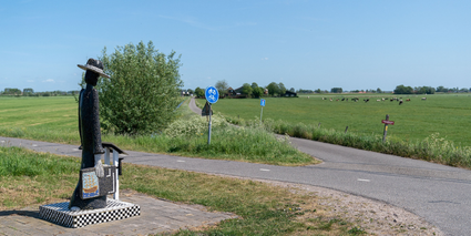 Fietspad in de polder van het Midden-Delfland
