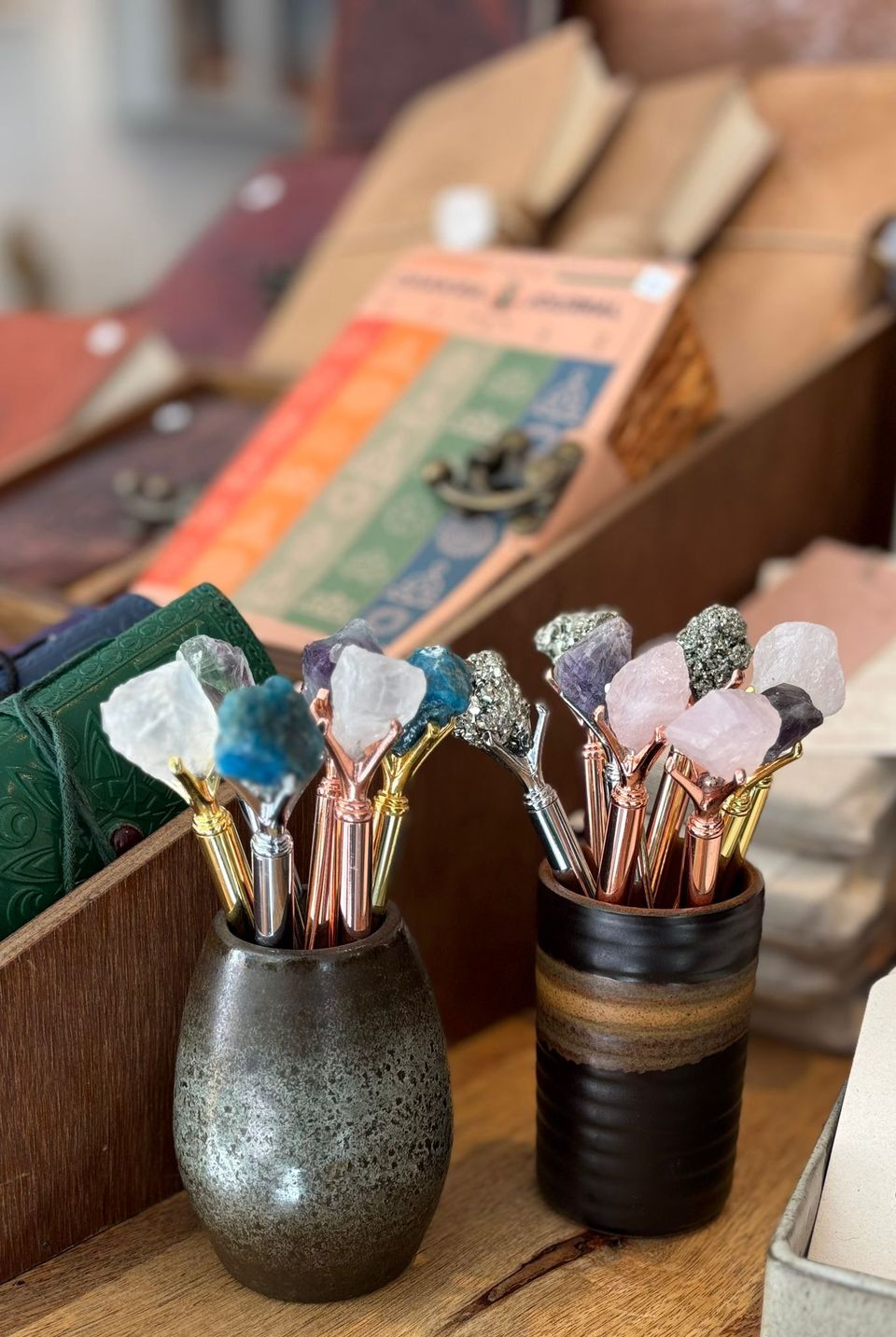 Besides crystals, also many unique gift items