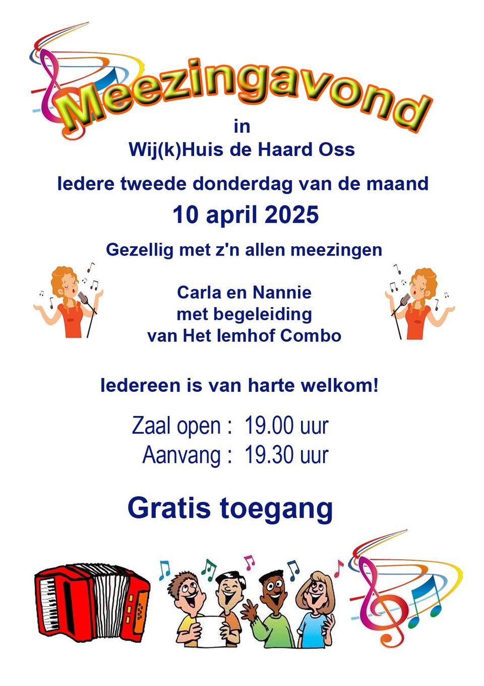 Poster Meezingavond de Haard