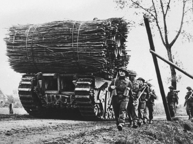 Britse tank van de genietroepen