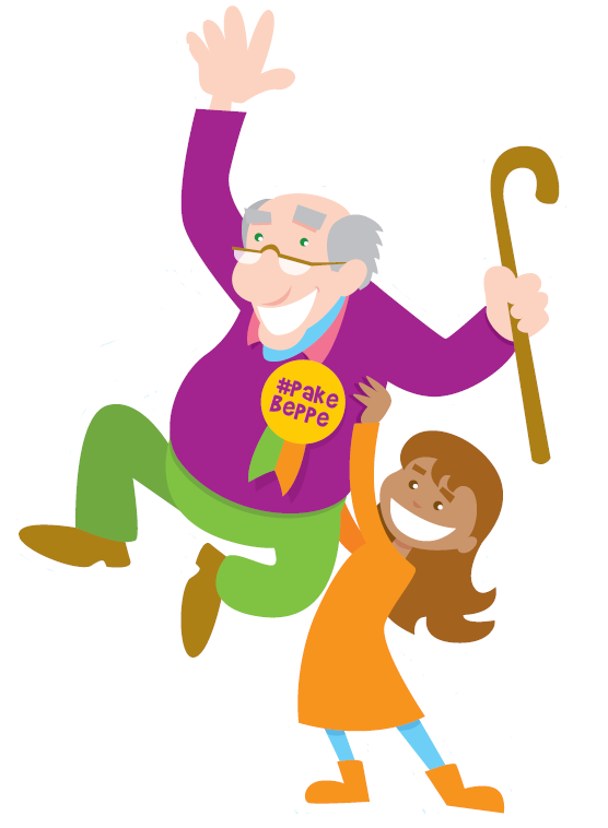 Logo Help Pake en Beppe de vakantie door