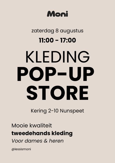 POP-UP STORE Moni kleding