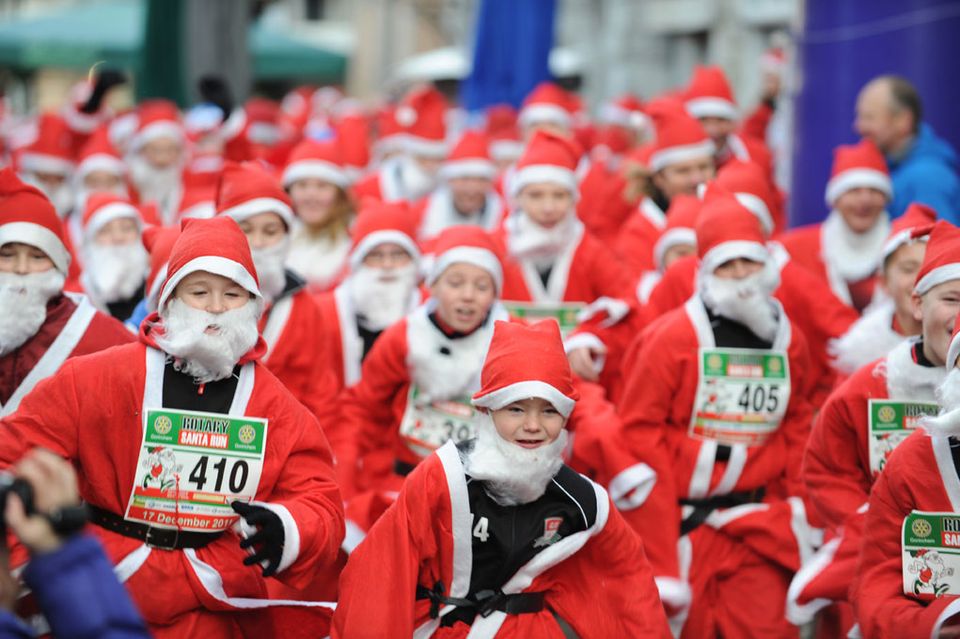 Foto van de Santa Run in Gorinchem als voorbeeld