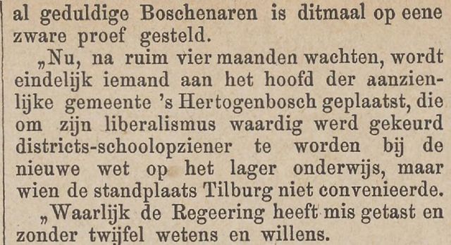 Tilburgsche Courant 21okt1880 over Van Lanschots benoeming tot burgemeester deel 2