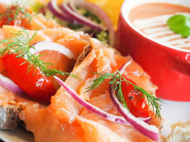 Zalm bij eetcafé 't Torentje