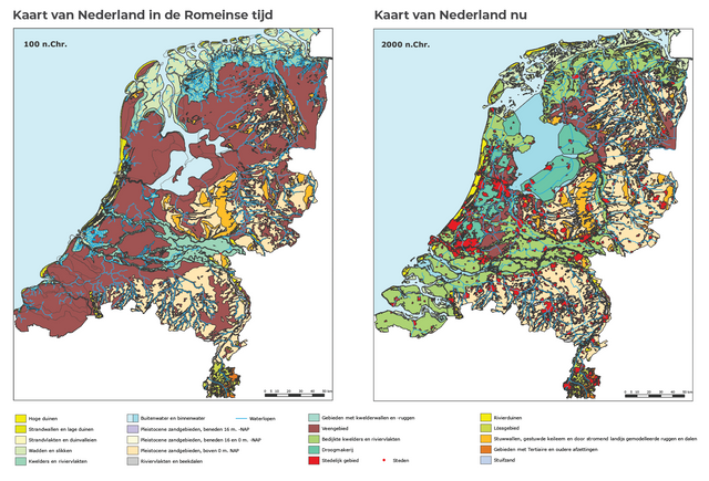 Paleogeografische kaarten van Nederland