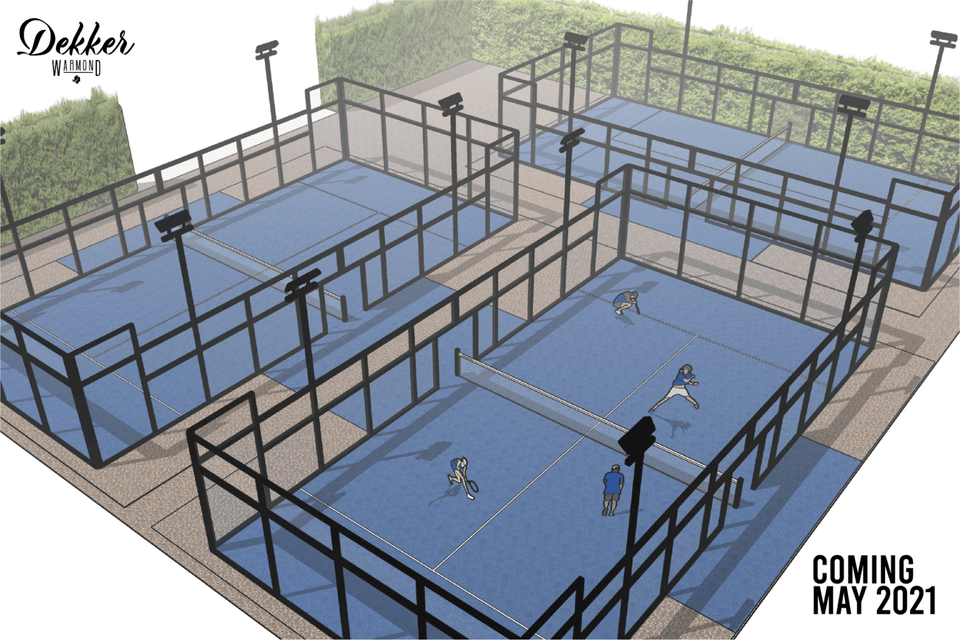 Dekker heeft nu ook 3 buiten-padel-banen