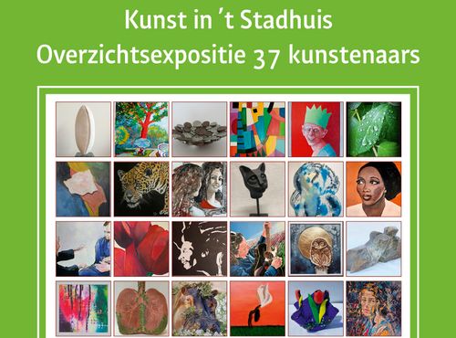 De poster van kunst in 't Stadhuis