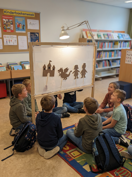 Schimmenspel tijdens de Kinderboekenweek