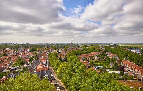 Het uitzicht vanaf de Grote Kerk in Edam