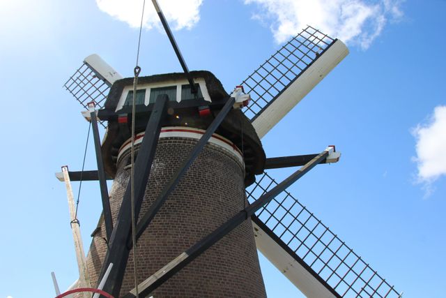 A close-up view of the back of the Adermolen in Rijpwetering
