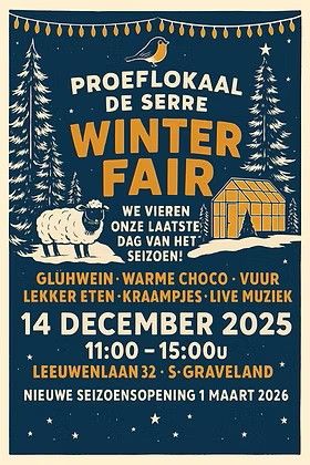 Poster Winterfair Proeflokaal de Serre
