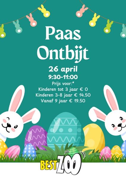 Paasontbijt bij BestZoo op 20 april