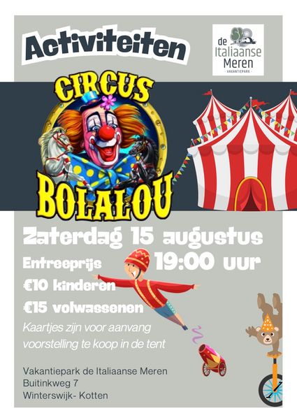 Circus Bolalou | Vakantiepark Italiaanse Meren