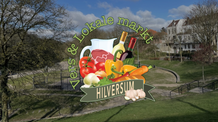 LocalFoodMarkt logo geplakt op foto van de Oude Haven