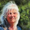 Zelfportret 2024, 37 x 40 cm, pastelkrijt, door Thea Gerritsen.
