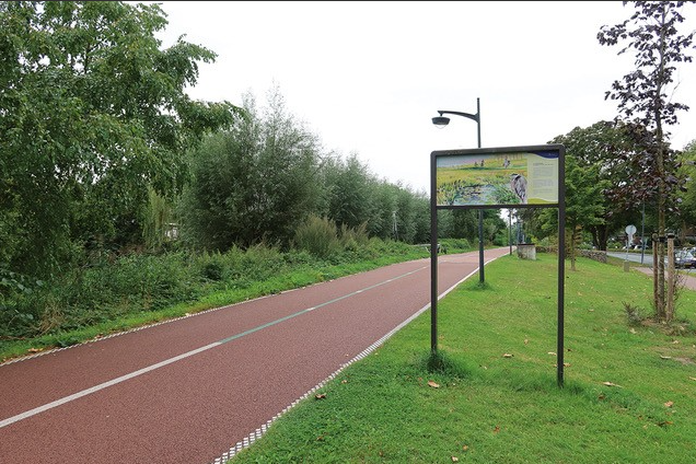 Image of the Halve Zolenpad (bicycle path) in Waalwijk