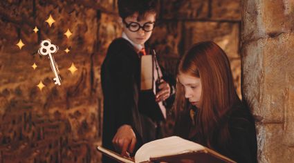 Kinderen verkleed in Harry Potter stijl