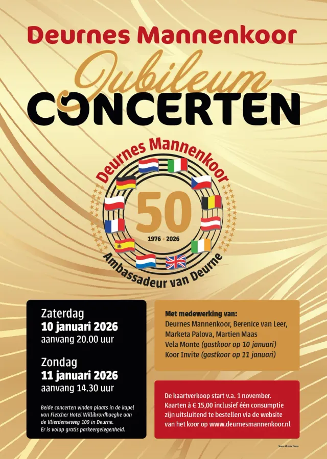 Affiche 50-jarig jubileum Deurnes Mannenkoor