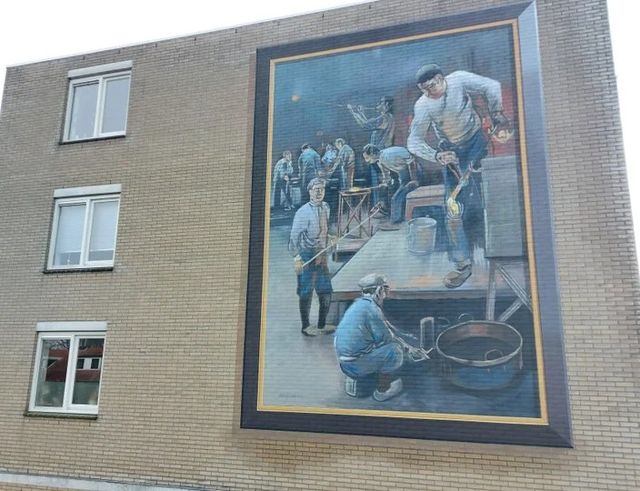 Muurschildering van Herman Heijenbrock