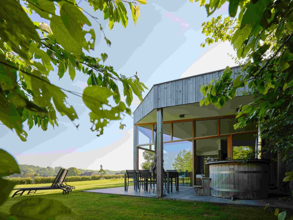 Landgoed Moerslag vakantiehuis buiten terras