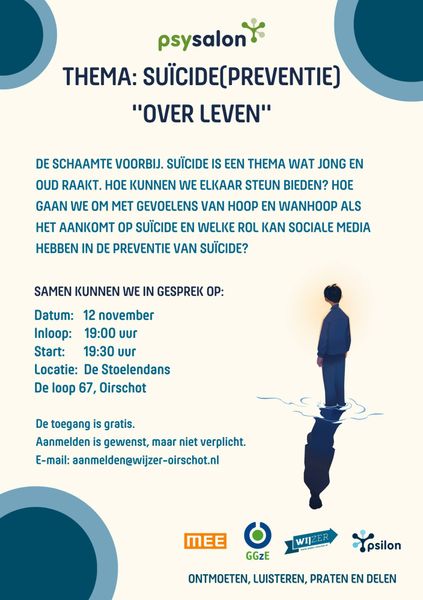 aankondiging psysalon over suïce(preventie)