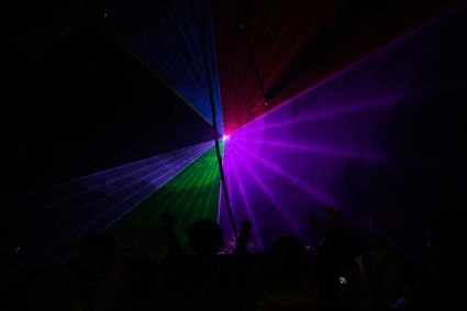 algemene afbeelding van een lasershow