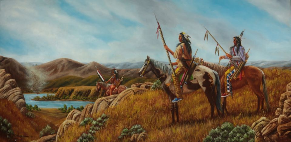 Prachtige expositie schilderijen Indianen