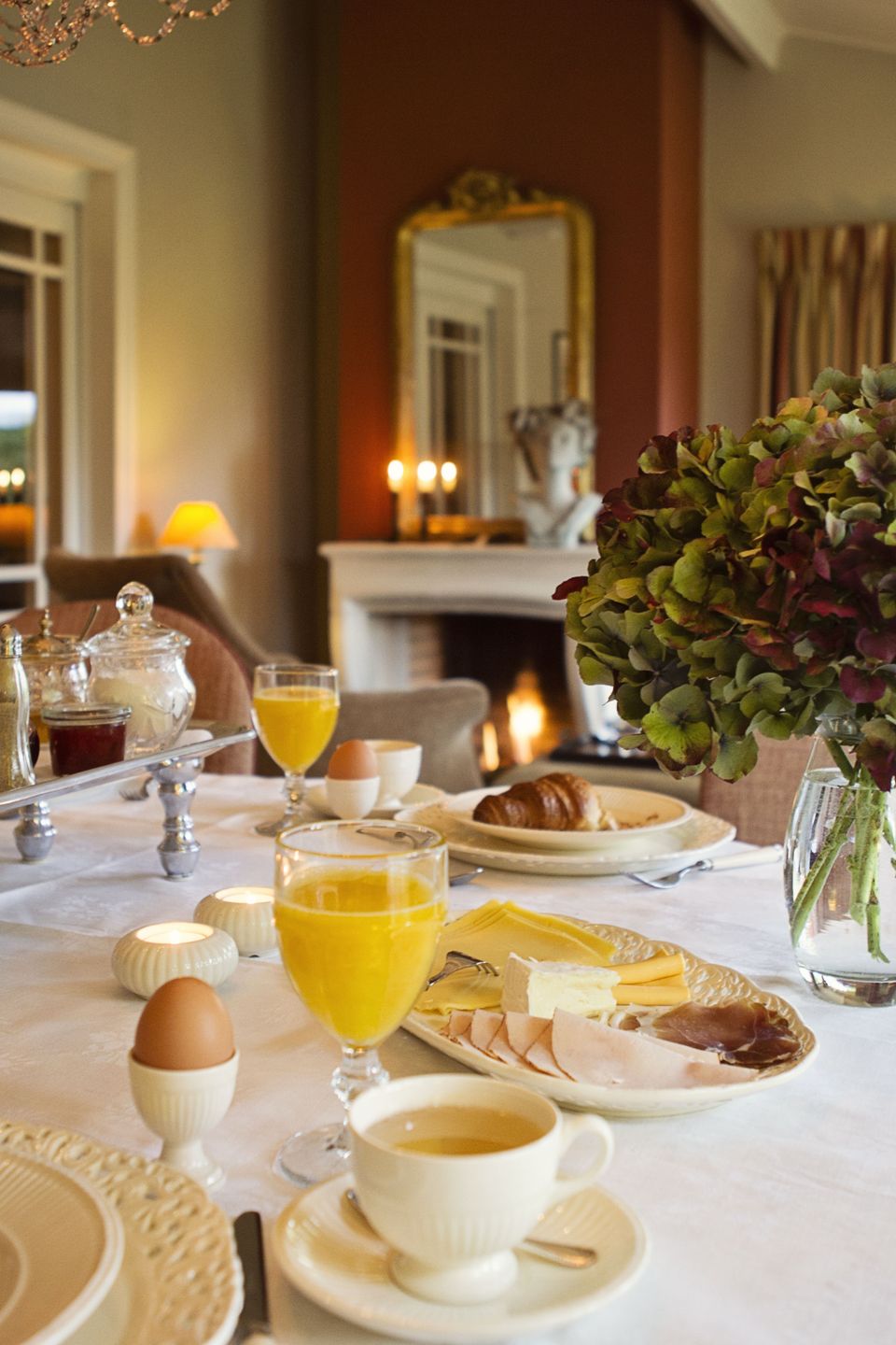 Het luxe ontbijt in een B&B