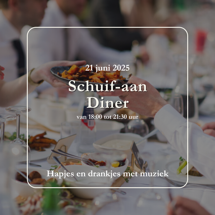 Een tekst oor een achtergrond van een diner