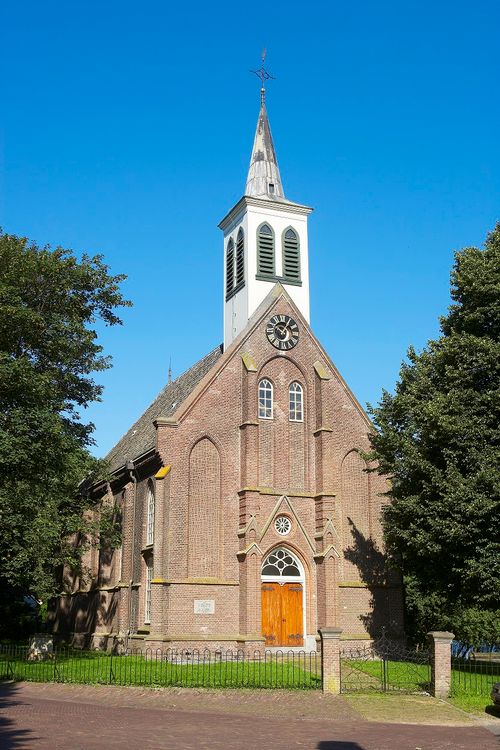 De buitenkant van de Kerk in Zuiderwoude