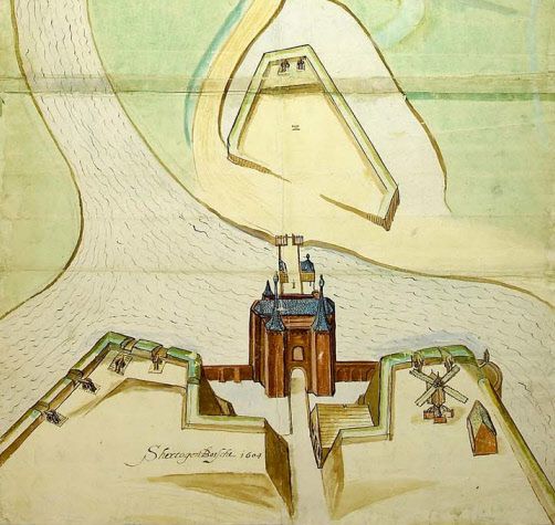 Tekening van de Vughterpoort