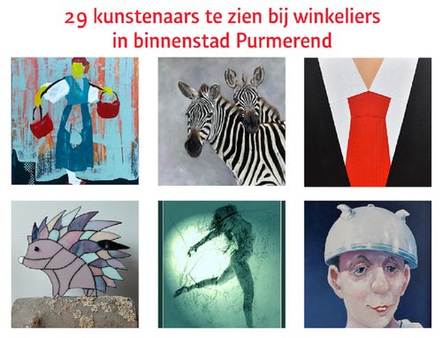 Allerlei kunstwerken in een collage