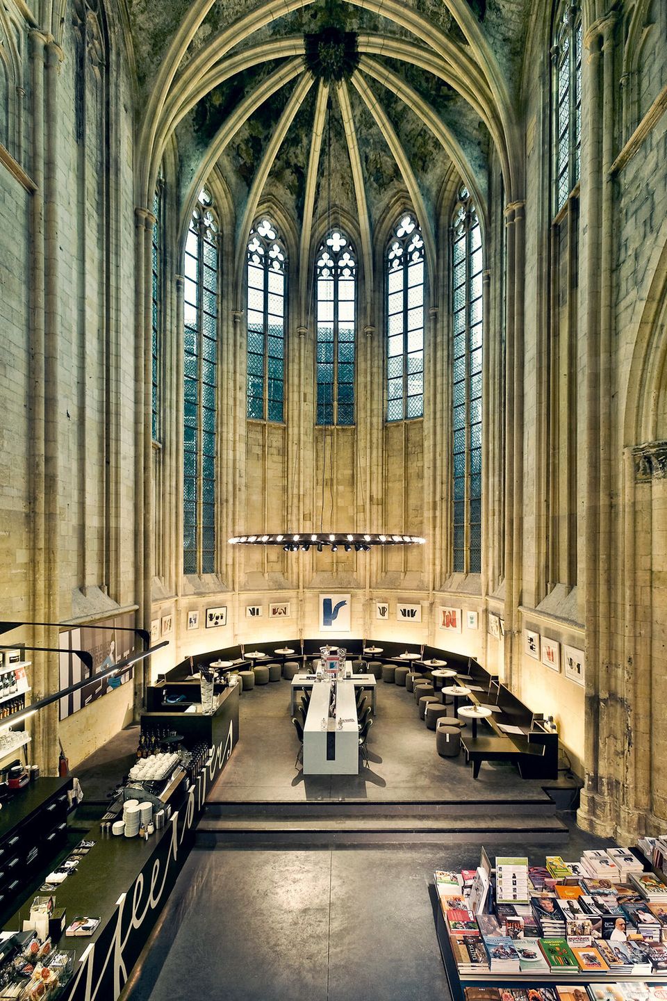 Dominican bookshop inside from above