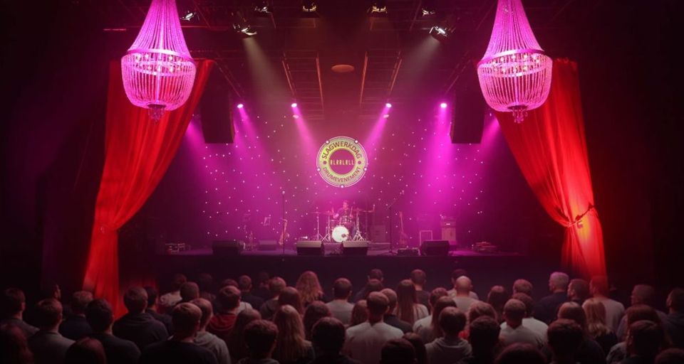 Drummer op podium in De Vioolkist