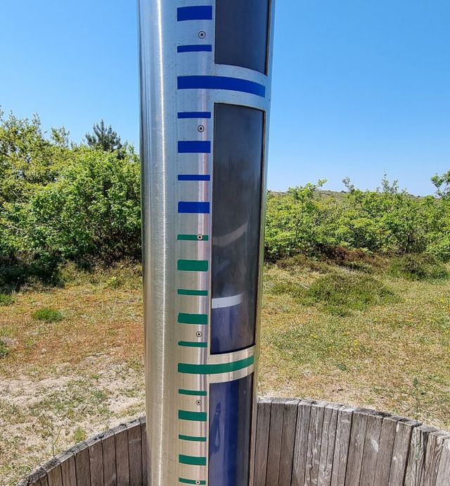 Waterstand meter Vlieland bij Kooispleklid